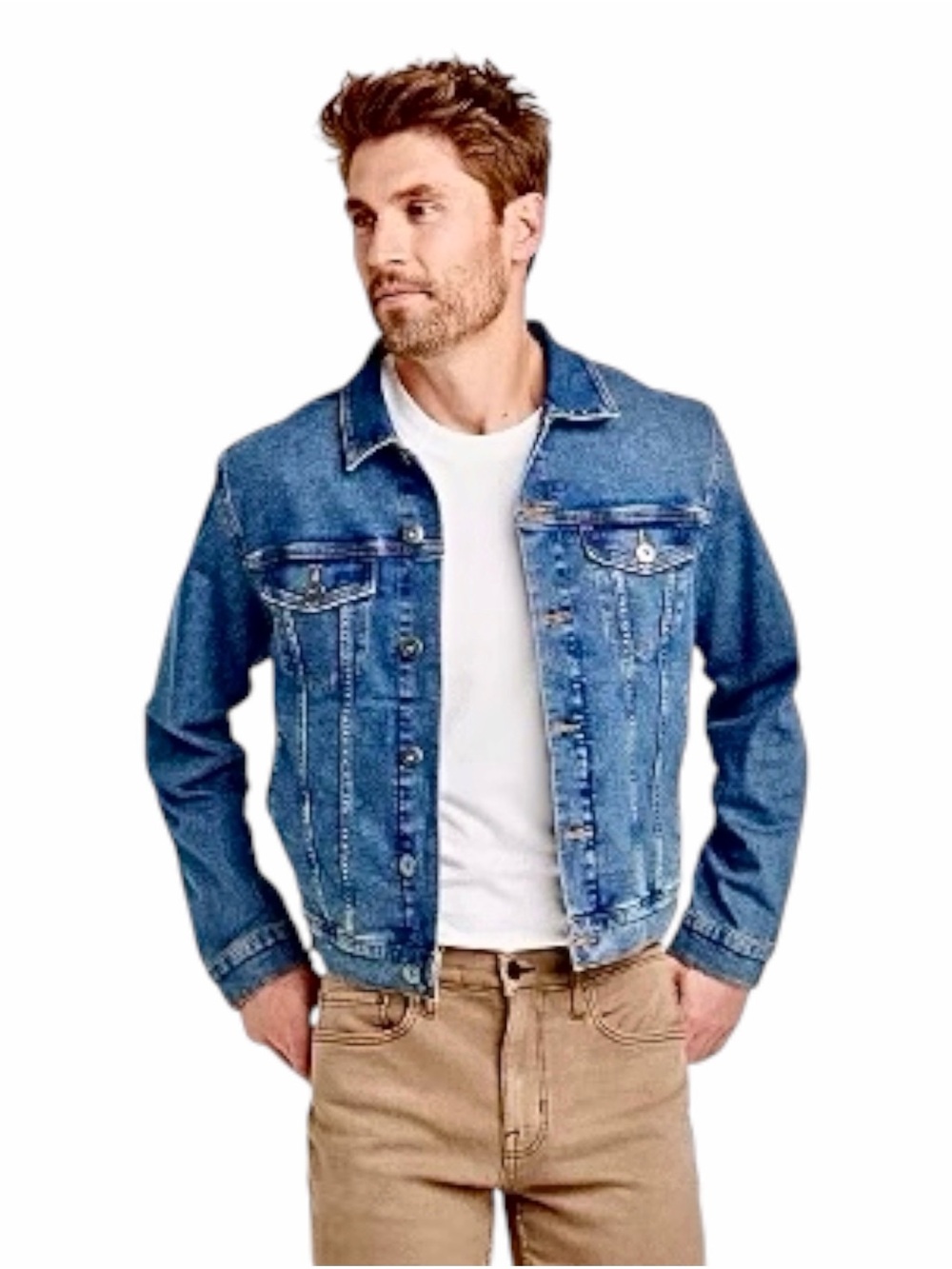 Goodfellow & Co – Classic Blue Wash Denim Trucker Jacket – Sz. S